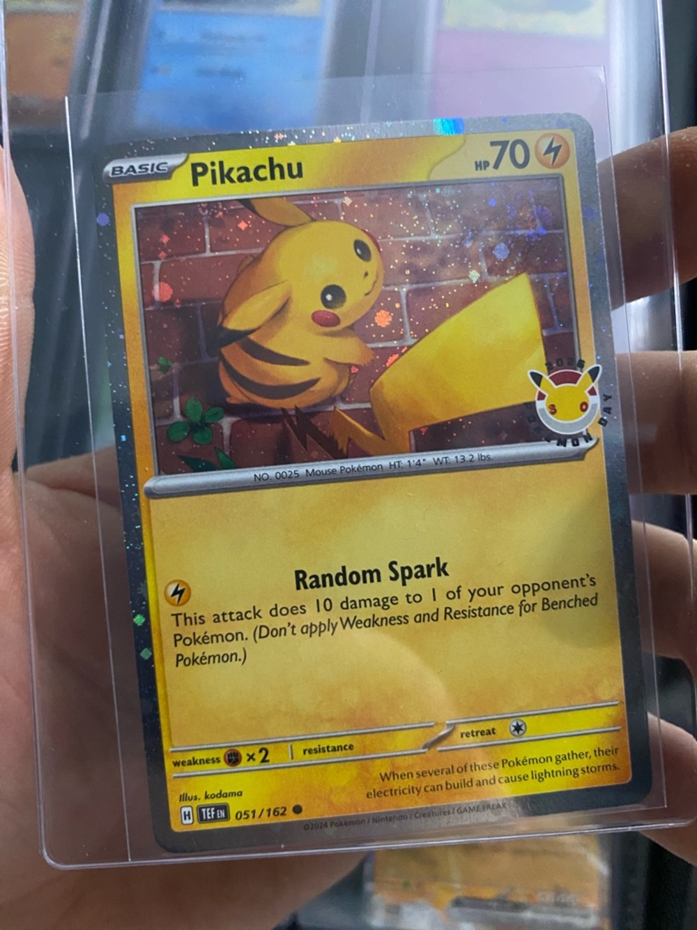 Pokemon Pikachu Trading Card - Yellow